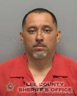 Mugshot of Angel Vicente Martinez Palma booked in Lee County, Florida on August 23, 2026