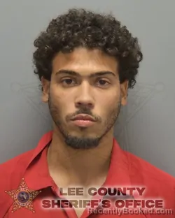 Mugshot of Justin Vladimir Jerez booked in Lee County, Florida on August 23, 2026