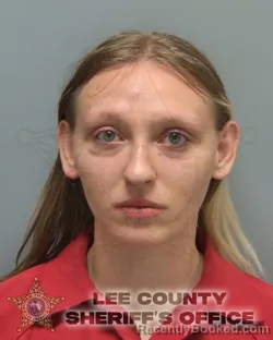 Mugshot of Kayla Fankhauser booked in Lee County, Florida on August 23, 2026