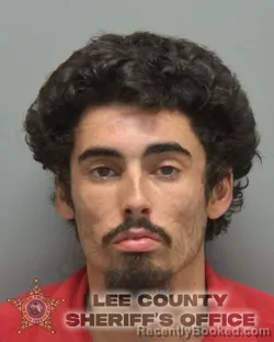 Mugshot of Bienvenido Gabriel Roman booked in Lee County, Florida on August 24, 2026