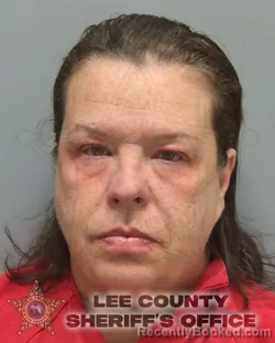 Mugshot of Corinne Maria Maroncelli booked in Lee County, Florida on August 24, 2026