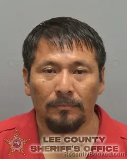 Mugshot of Lelis Miguel Zapeta booked in Lee County, Florida on August 24, 2026