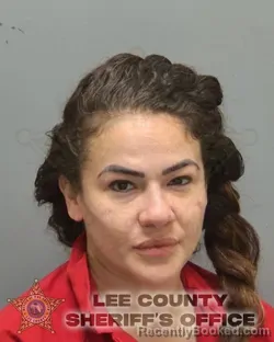 Mugshot of Angelica Garcia booked in Lee County, Florida on August 24, 2026