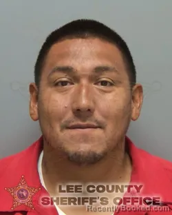 Mugshot of Christopher Camacho booked in Lee County, Florida on August 24, 2026