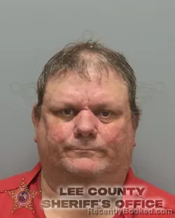 Mugshot of Todd Michael Kazar booked in Lee County, Florida on August 24, 2026