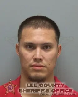 Mugshot of Ricardo Ismael Perez Calderon booked in Lee County, Florida on August 24, 2026