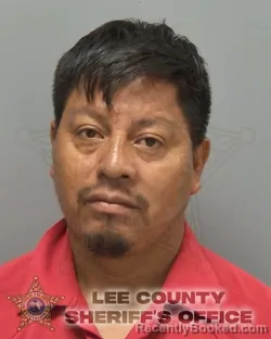 Mugshot of Marcos Jose Lucas booked in Lee County, Florida on August 24, 2026