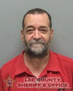 Mugshot of Frederick George Driscoll booked in Lee County, Florida on August 24, 2026