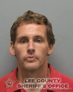 Mugshot of Justin Tyler Smith booked in Lee County, Florida on August 24, 2026