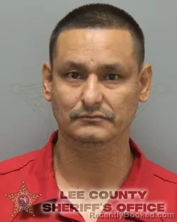 Mugshot of Edwin Nunez-Medina booked in Lee County, Florida on August 25, 2026