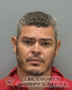 Mugshot of Manuel Alejandro Colmenarez Rojas booked in Lee County, Florida on August 25, 2026