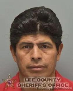 Mugshot of Marcelino Hernandez Funez booked in Lee County, Florida on August 25, 2026