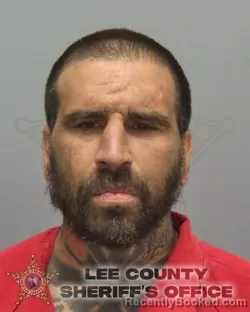 Mugshot of Jesus Antonio Casas booked in Lee County, Florida on August 25, 2026