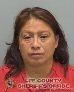 Mugshot of Eulalia Joaquin Nocolas booked in Lee County, Florida on August 25, 2026