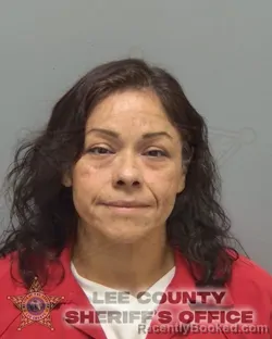 Mugshot of Estrella Graciela Acosta booked in Lee County, Florida on August 25, 2026