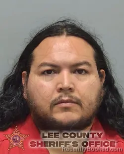 Mugshot of Juan Antonio Saldivar booked in Lee County, Florida on August 26, 2026