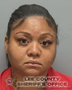 Mugshot of Alexis Nashele Tyler booked in Lee County, Florida on August 26, 2026