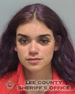Mugshot of Genesis Moriah Acevedo booked in Lee County, Florida on August 26, 2026