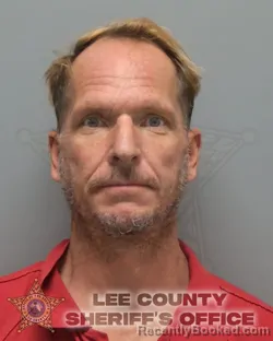 Mugshot of Jeffery Ward Bollenbacher booked in Lee County, Florida on August 26, 2026