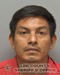 Mugshot of Hugo Mateo Mendez booked in Lee County, Florida on August 26, 2026