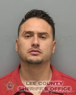 Mugshot of Ruben Dario Arias-Cano booked in Lee County, Florida on August 27, 2026
