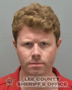 Mugshot of Lucas Matthew Greenberg booked in Lee County, Florida on August 27, 2026