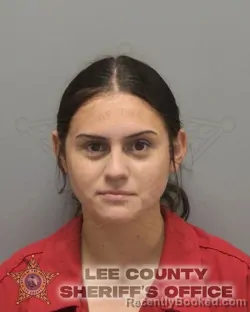Mugshot of Sara Helena Marques Amaral Pereira booked in Lee County, Florida on August 27, 2026