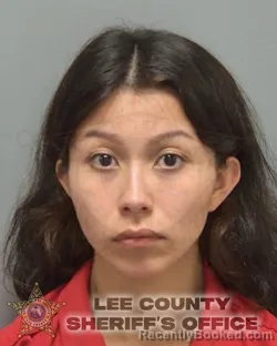 Mugshot of Astrid Shamatu Navarrete Quintana booked in Lee County, Florida on August 27, 2026