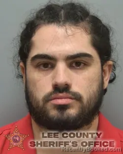 Mugshot of Jordan Antonio Hernandez booked in Lee County, Florida on August 28, 2026