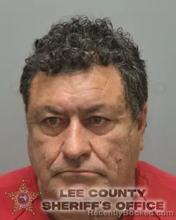 Mugshot of Alfredo Ceballos booked in Lee County, Florida on August 28, 2026