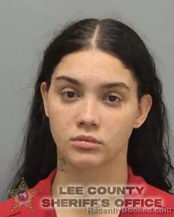 Mugshot of Claudia Barthelemy-Escalona booked in Lee County, Florida on August 28, 2026