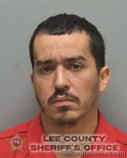 Mugshot of Miguel Angel Davila booked in Lee County, Florida on August 28, 2026