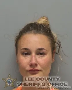 Mugshot of Brehna Lynn Hovland booked in Lee County, Florida on August 28, 2026