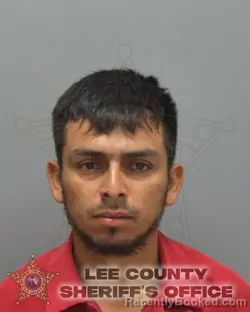 Mugshot of Wilson Porfirio Canahui Perez booked in Lee County, Florida on August 28, 2026