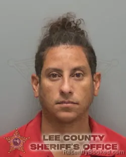 Mugshot of Marcos Rene Argudin Cruz booked in Lee County, Florida on August 28, 2026
