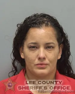 Mugshot of Vanesa Leslie Diaz booked in Lee County, Florida on August 28, 2026