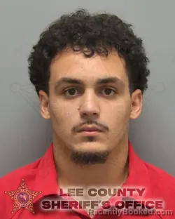 Mugshot of Aden Michael Columbus booked in Lee County, Florida on August 29, 2026