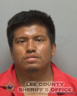 Mugshot of Erlin Ariel Ramirez Hernandez booked in Lee County, Florida on August 29, 2026