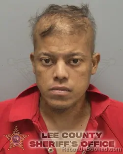 Mugshot of Lester Alberto Baca-Hodgson booked in Lee County, Florida on August 29, 2026