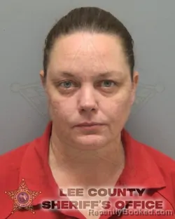 Mugshot of Sarah Ann Hardy booked in Lee County, Florida on August 29, 2026