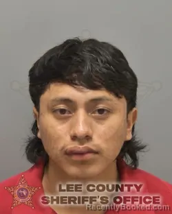 Mugshot of Erick Anibal Tomas Garcia booked in Lee County, Florida on September 12, 2026