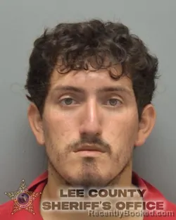Mugshot of John Sebastian Gutierrez Morales booked in Lee County, Florida on September 12, 2026