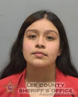 Mugshot of Cristal Cid Velasquez booked in Lee County, Florida on September 12, 2026