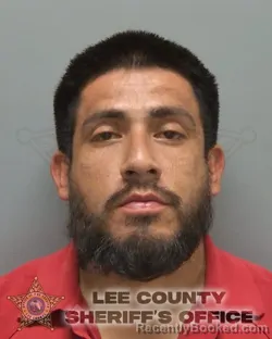 Mugshot of Emilio Rebolledo booked in Lee County, Florida on September 13, 2026
