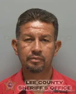 Mugshot of Sergio Lara Tejeda booked in Lee County, Florida on September 13, 2026