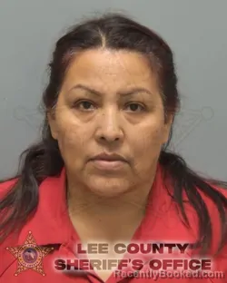 Mugshot of Irma Rodriguez booked in Lee County, Florida on September 14, 2026