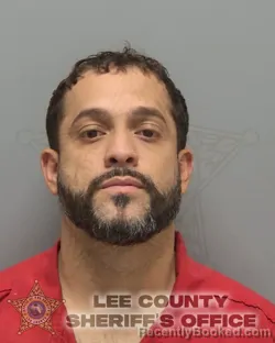 Mugshot of Edison Dazaev Ramos Garcia booked in Lee County, Florida on September 15, 2026