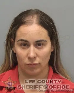 Mugshot of Lyss Marie Perez booked in Lee County, Florida on September 15, 2026