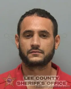 Mugshot of Ibrahin Georgnes Rivera Quiala booked in Lee County, Florida on September 18, 2026
