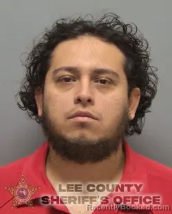 Mugshot of Cristhian Jesus Cedillo Henriquez booked in Lee County, Florida on September 18, 2026